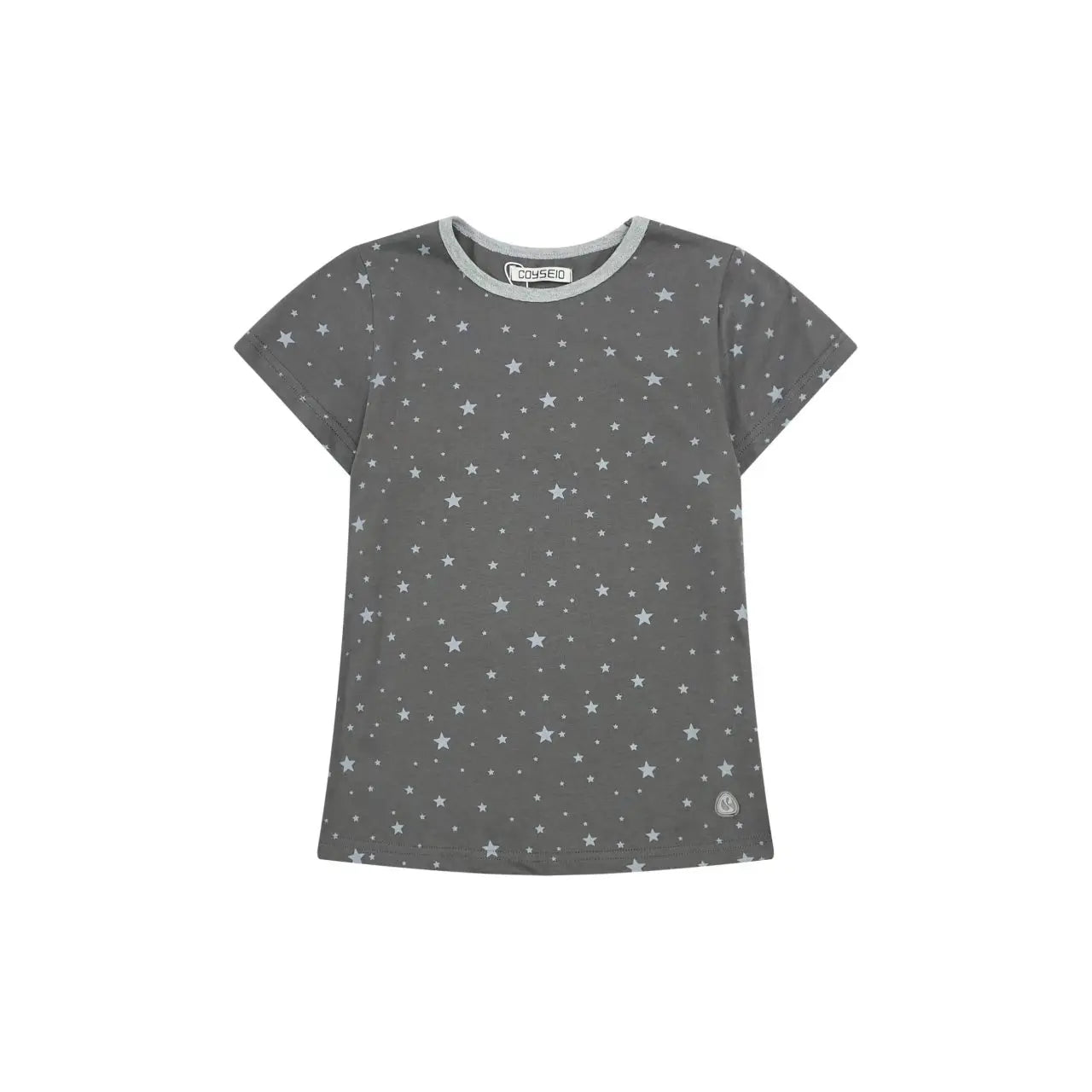 Coyseio Star Printed Short Sleeve Women's New Style Small Cloth Doll Co branded Shoulder Loose T-shirt for Women