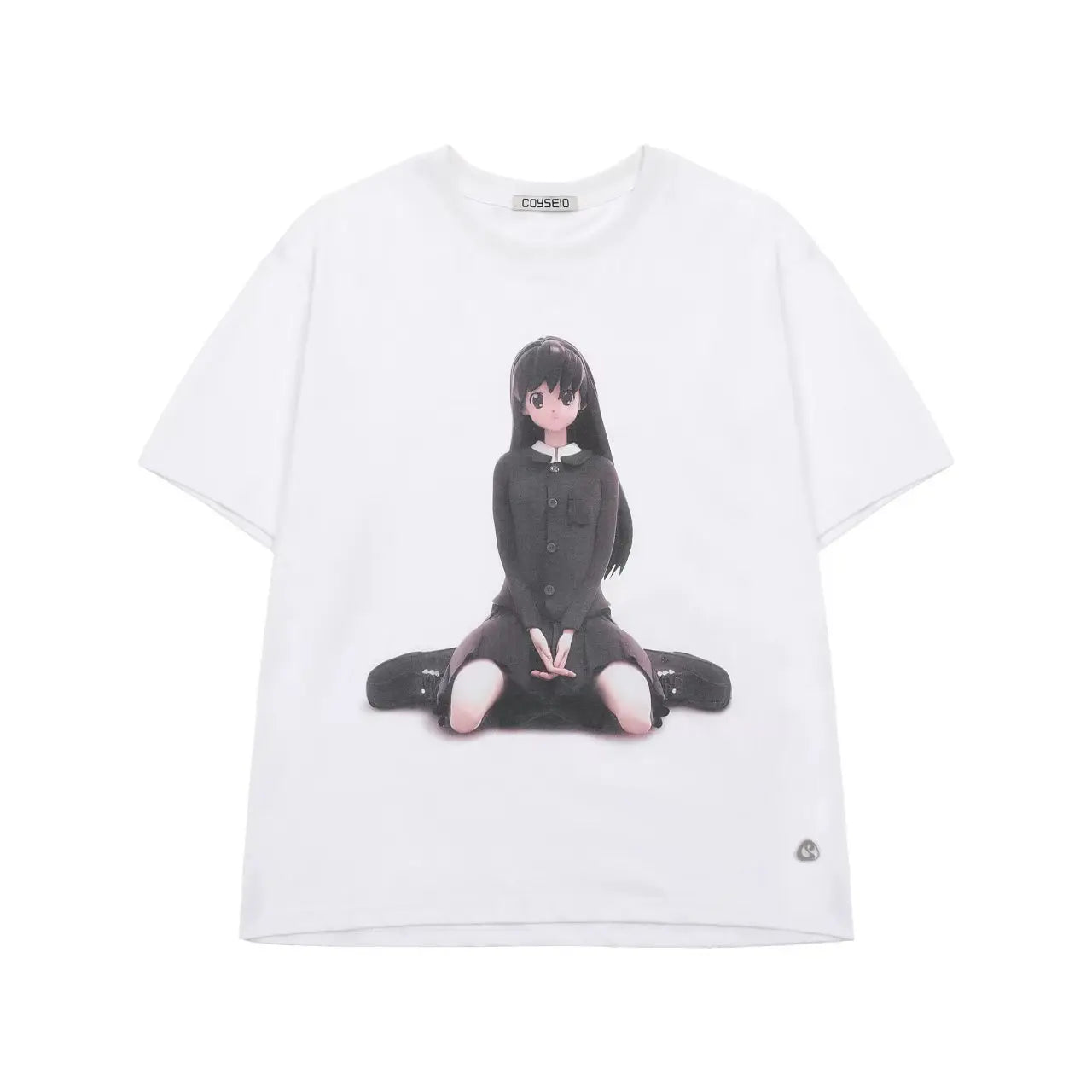 Coyseio Star Printed Short Sleeve Women's New Style Small Cloth Doll Co branded Shoulder Loose T-shirt for Women